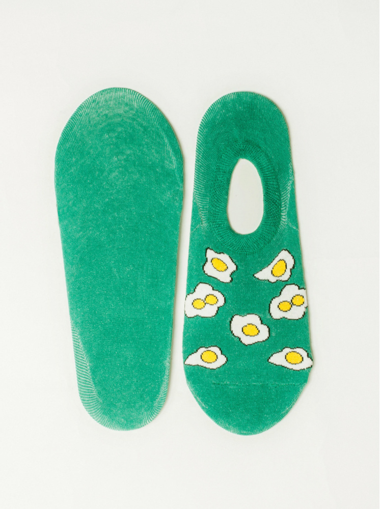 荷包蛋裸襪(矽膠防滑)-湖水綠
