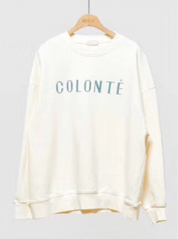 【正韓】落肩寬版印花T恤-白