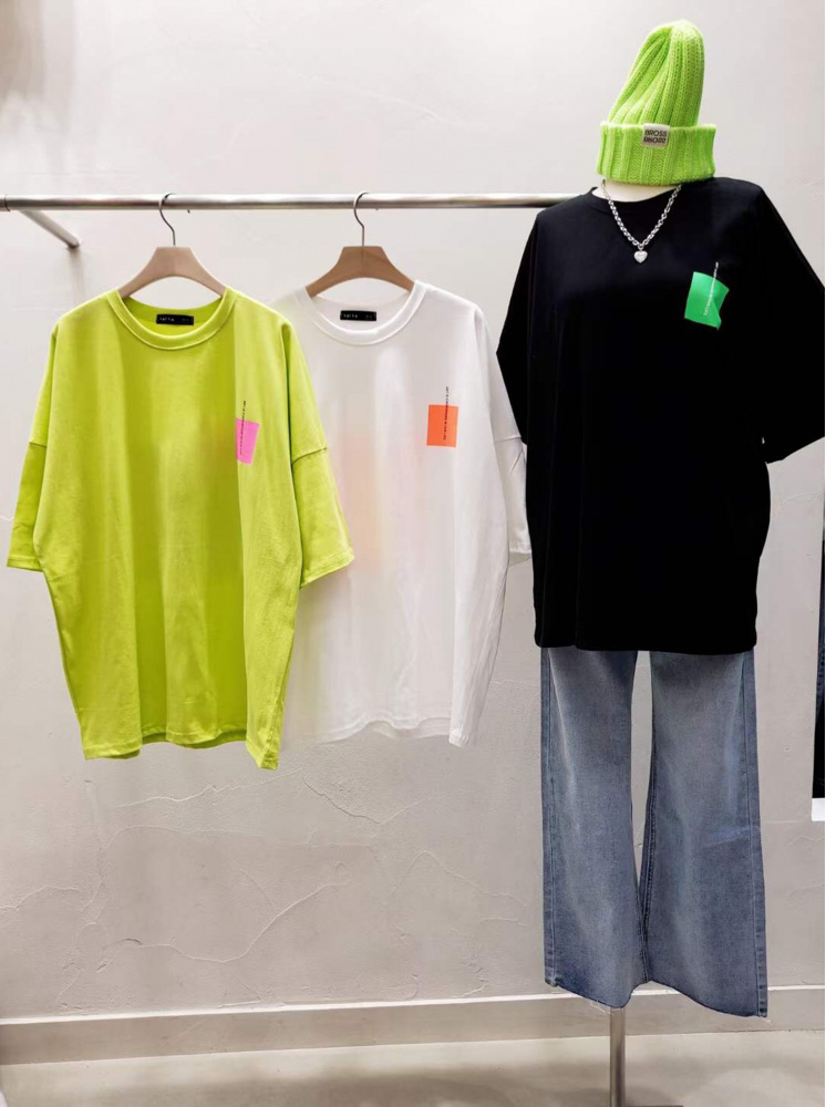 【正韓】色塊T恤-綠