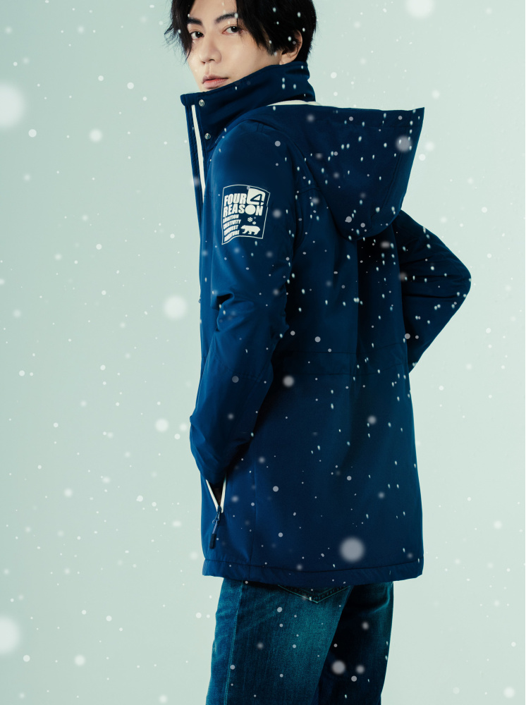 【極地/雪地】男款經典極地防水外套-深藍