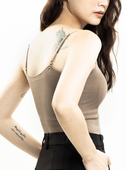 彈力乳膠Bra T-咖啡