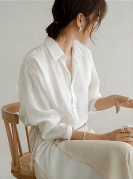 前短後長防曬罩衫-白